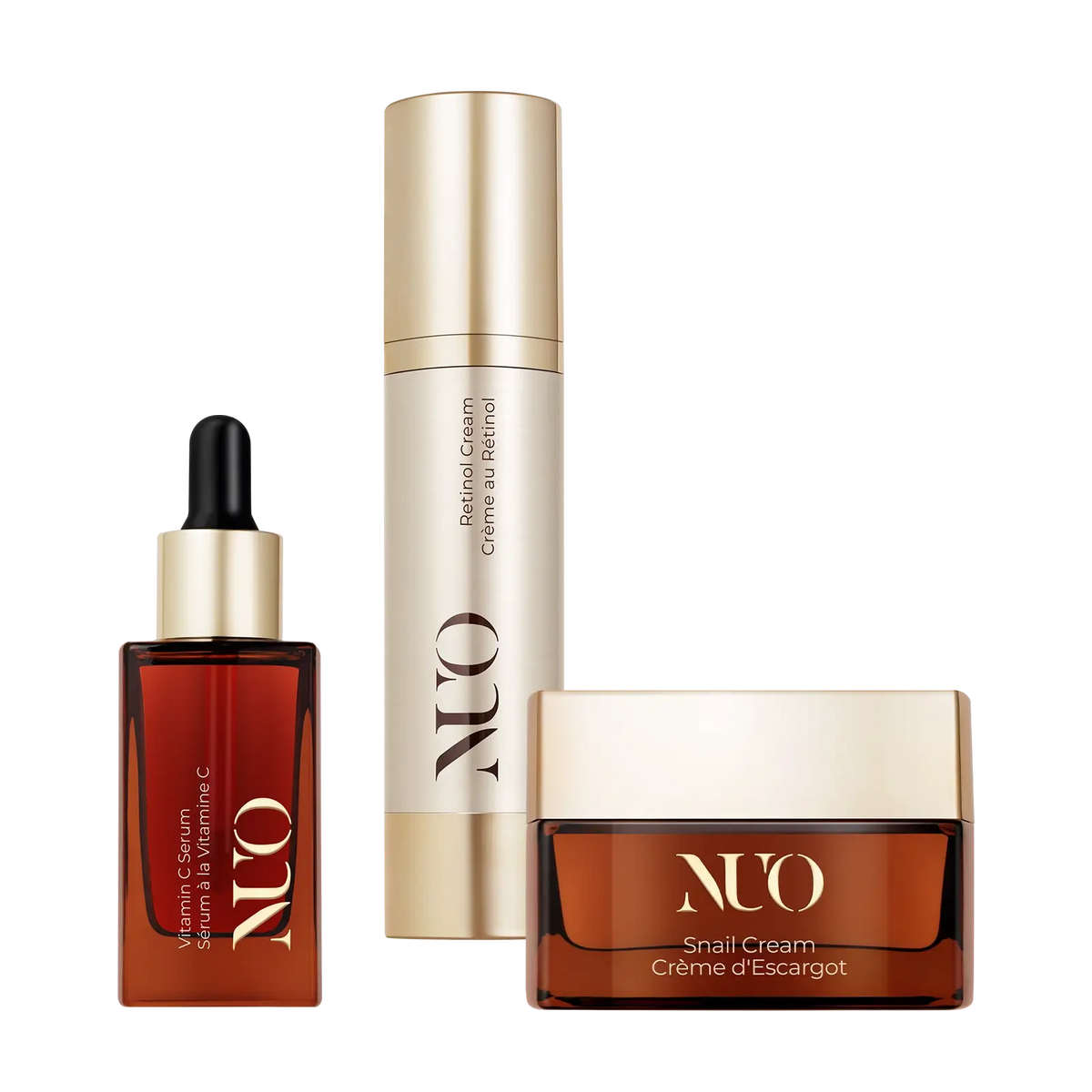 Set Ser cu Vitamina C, Crema cu Retinol si Crema cu Mucina de Melc