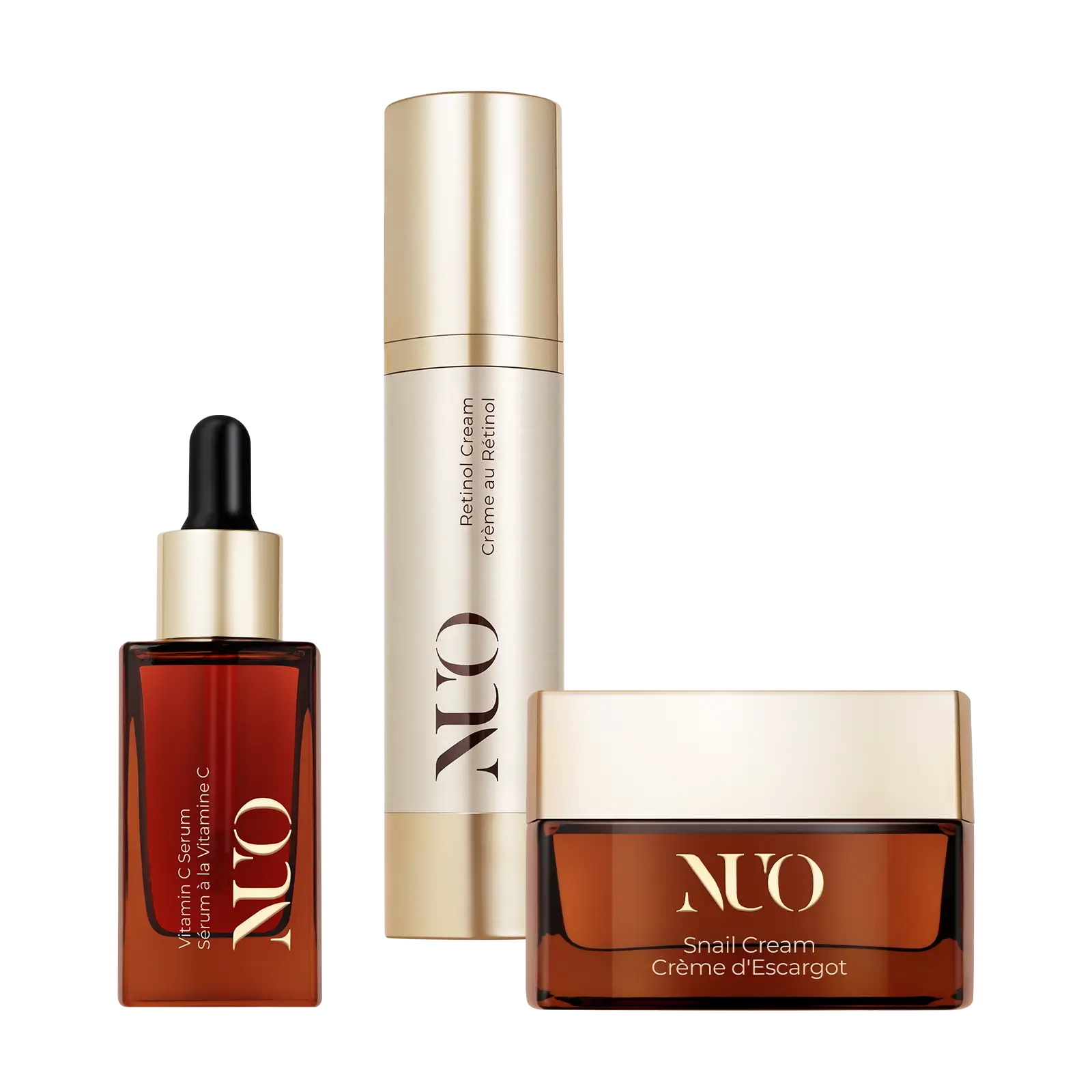 Set Ser cu Vitamina C, Crema cu Retinol si Crema cu Mucina de Melc (3 produse)